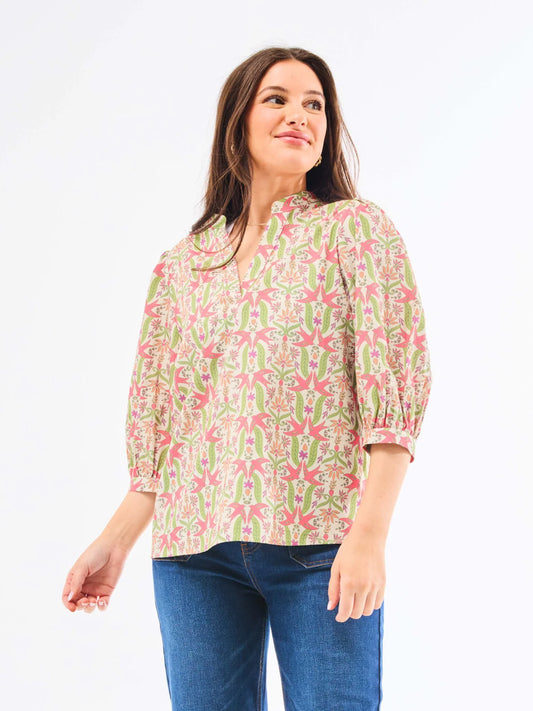 Mary Square Tamryn Top | Gossemar Wings Coral