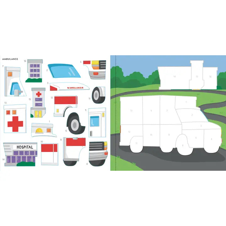 My First Color-By-Sticker Book -- Cars, Trucks, & Trains