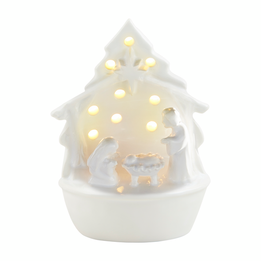 MUD PIE LIGHT-UP NATIVITY SITTER
