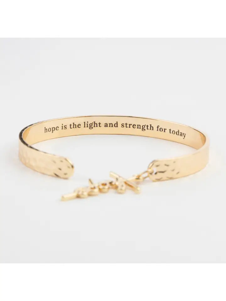 Howard's Inspirational Nina Hope Charm Cuff Bracelet