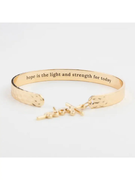 Howard's Inspirational Nina Hope Charm Cuff Bracelet