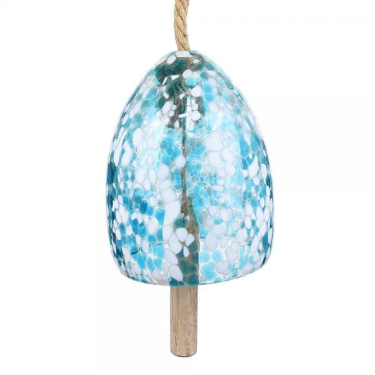 Gift Essentials Blue and White Blown Glass Bell