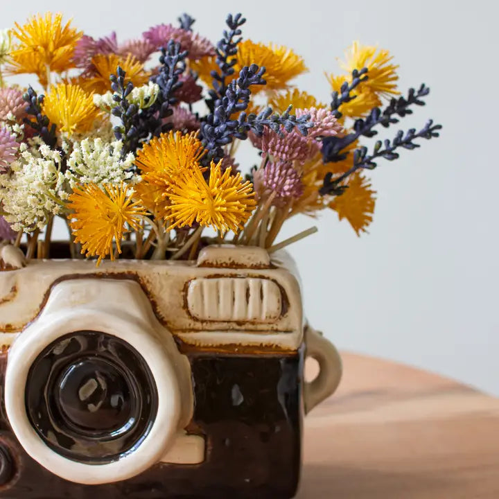 Kalalou Ceramic Camera Planter