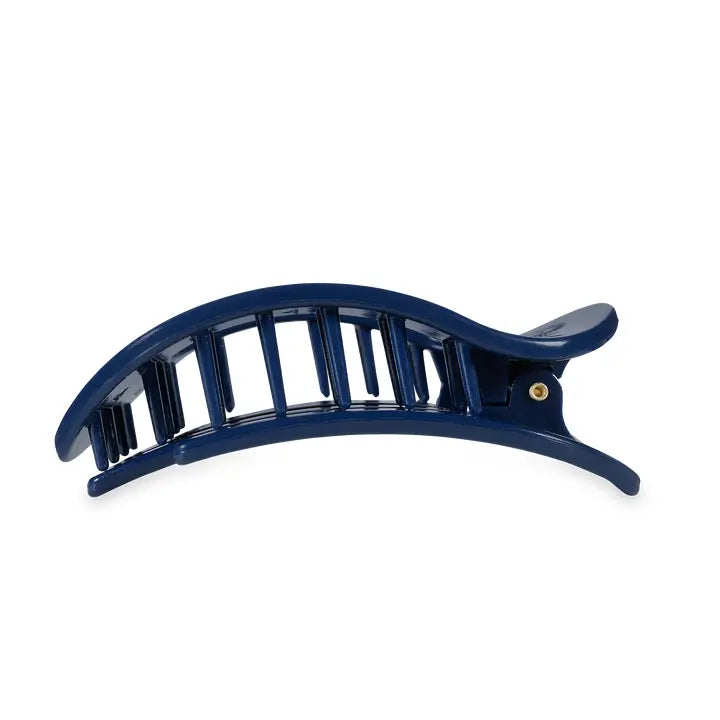 Teleties Flat Round Hair Clip | Large | Atlanta Braves