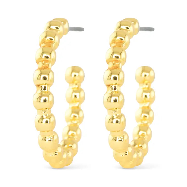 Amanda Blu Gold Beaded Hoop Earrings