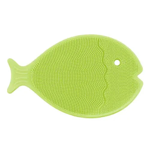 Innobaby Silicone Mini Bath Scrub For Babies / Cradle Cap Brush-Green