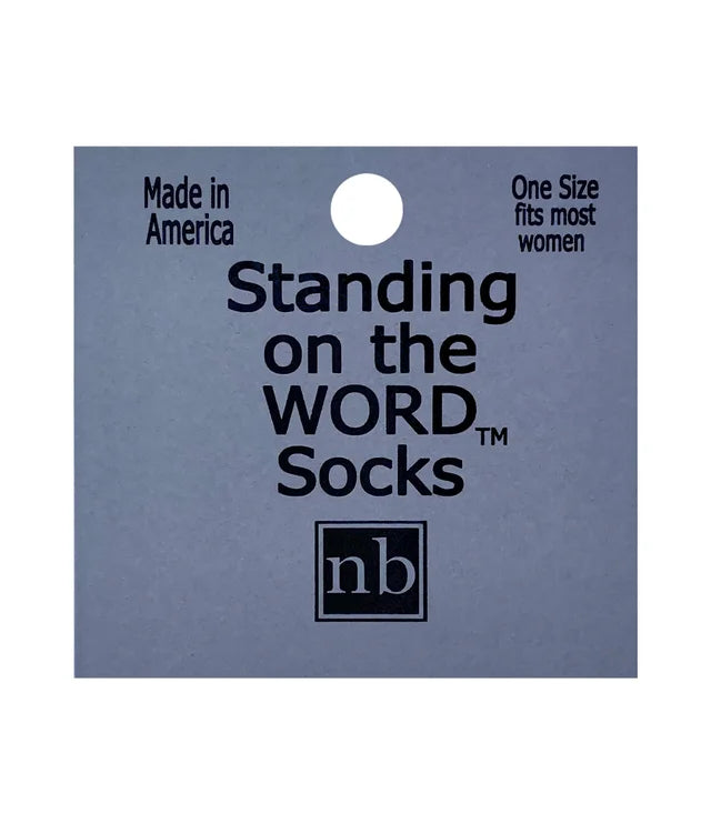Standing on the Word Socks Cardinal with verse: Zephaniah 3:17 Lord will rejoice over you with singing