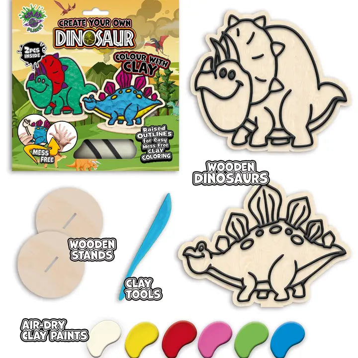 Splat Planet Dinosaur Clay Colouring. Kit
