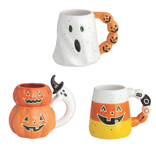 MUD PIE HALLOWEEN GLOW MUGS