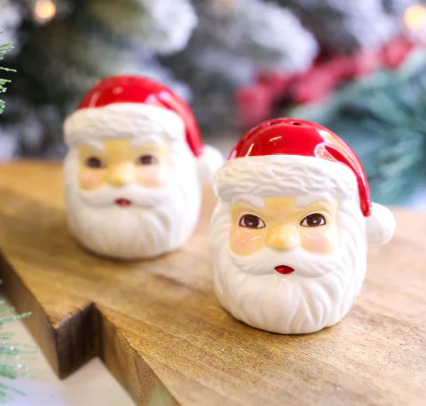 Mary Square Vintage Santa Salt & Pepper Shakers