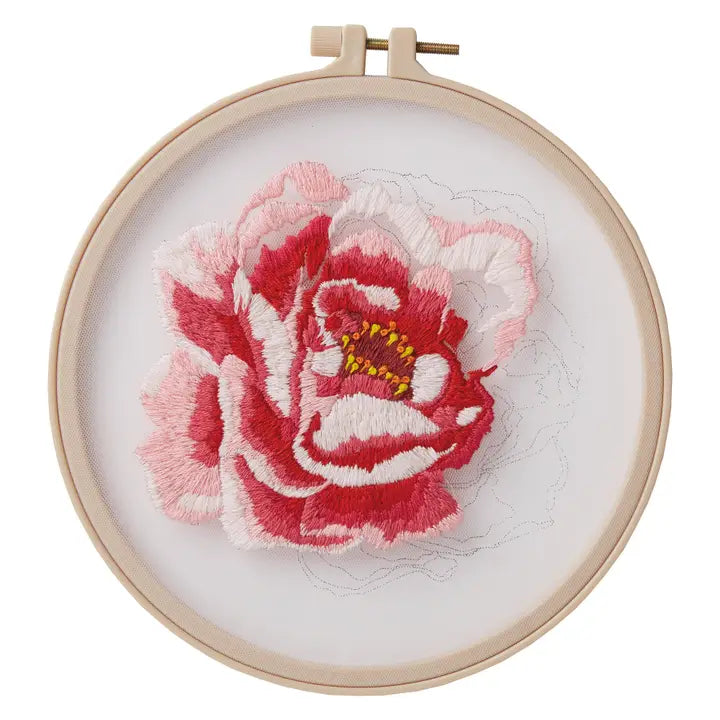 Simply Make Embroidery Kit - Peony
