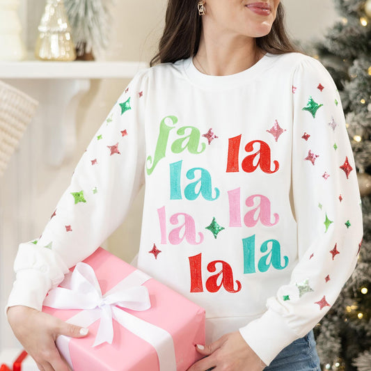 Mary Square  Sweatshirt Shelby Fa la la