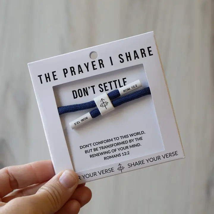 THE PRAYER I SHARE Don't Settle Christian Cord Bracelet