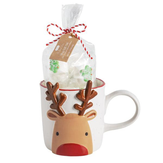 MUD PIE REINDEER MUG SET