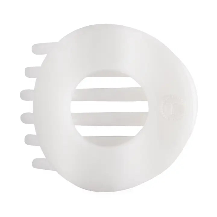 Teleties Coconut White | Large | Flat Circle Hair Clip