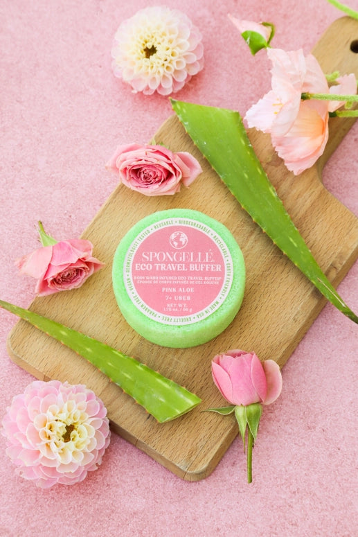 Spongelle Pink Aloe Eco Travel Buffer