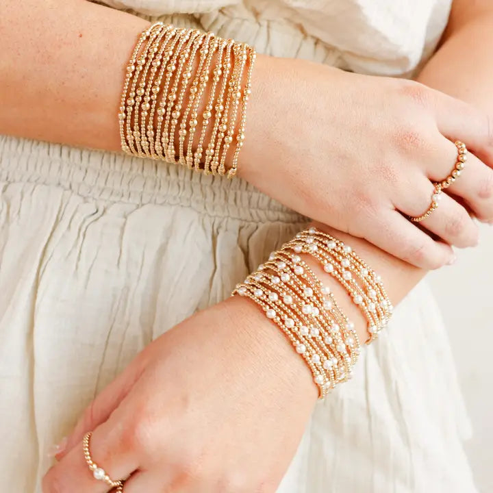 Beaded Blondes Dainty Sutton Bracelet in Gold