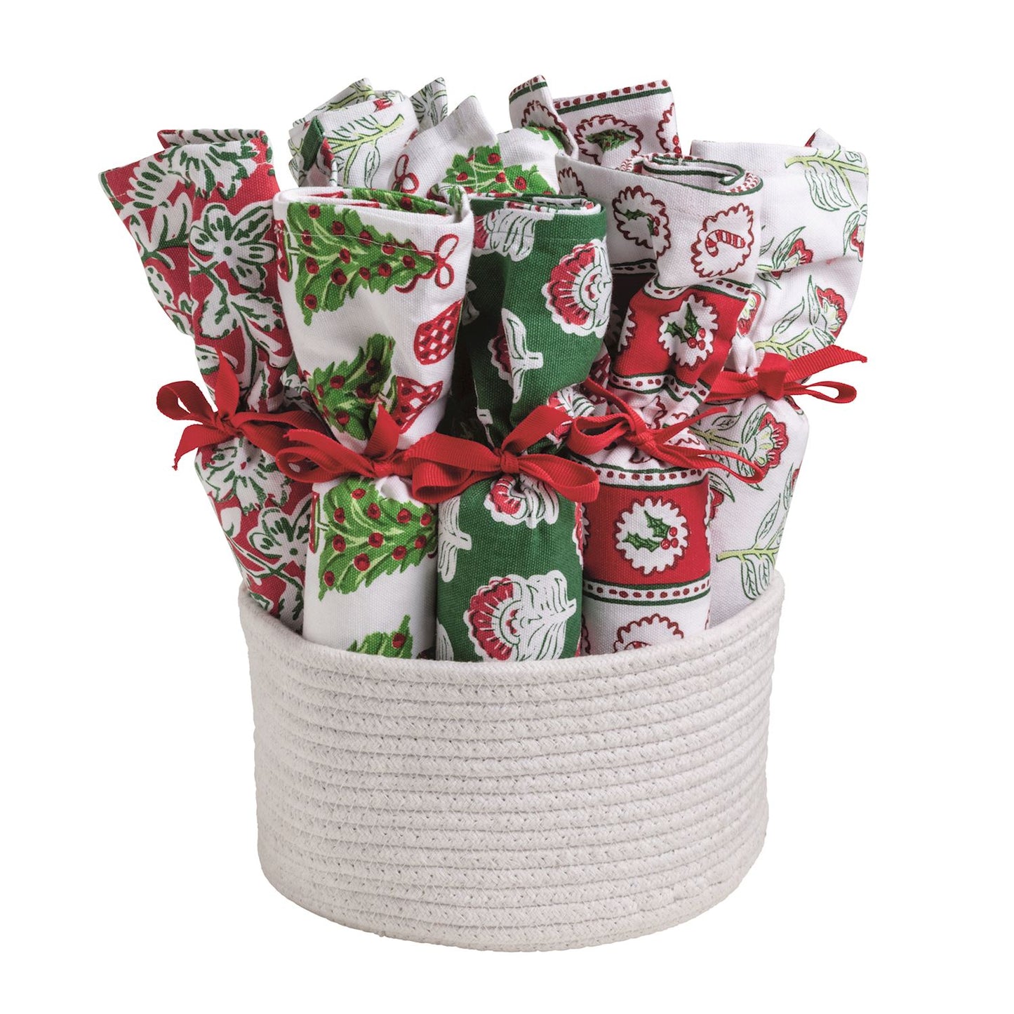 MUD PIE CHRISTMAS BLOCK PRINT TOWELS