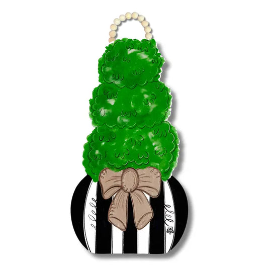 Dk Designs Mocha Topiary Door Hanger