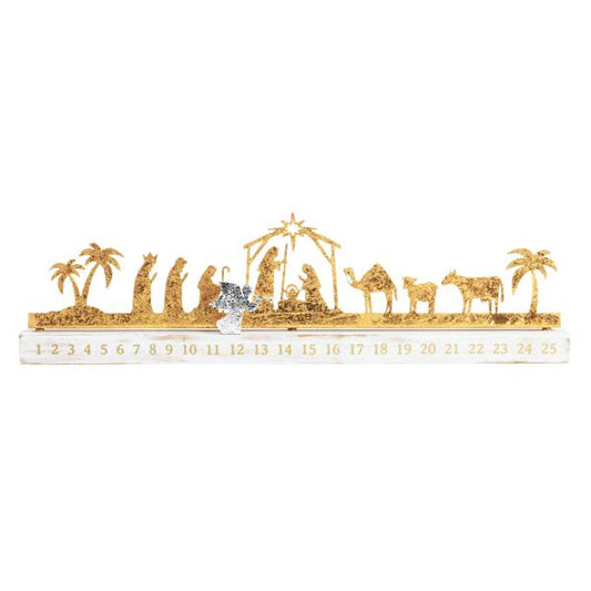 MUD PIE GOLD NATIVITY COUNTDOWN TO CHRISTMAS