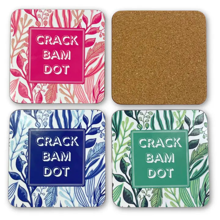 My Fair Mahjong Coasters, 4 Set-Nature Pattern