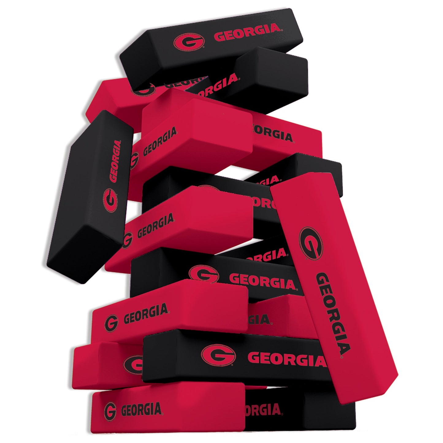 MasterPieces Real Wood Block Tumble Towers - NCAA Georgia Bulldogs