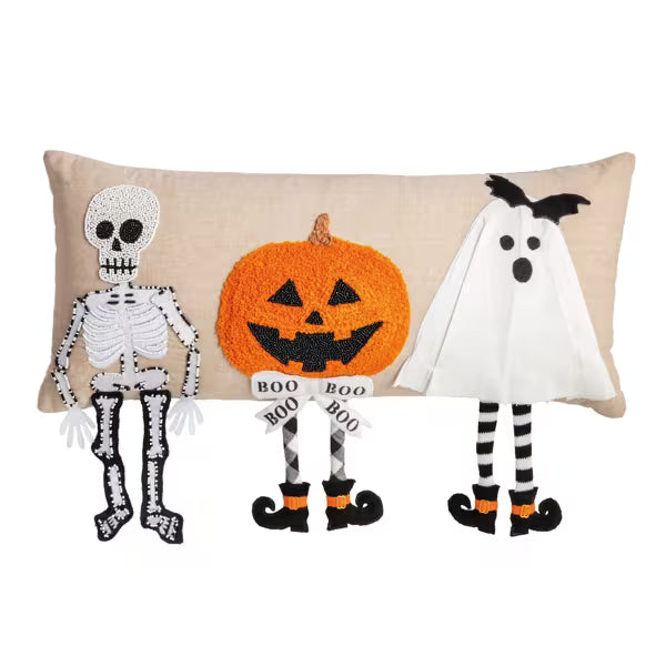 MUD PIE HALLOWEEN DANGLE LEG PILLOW