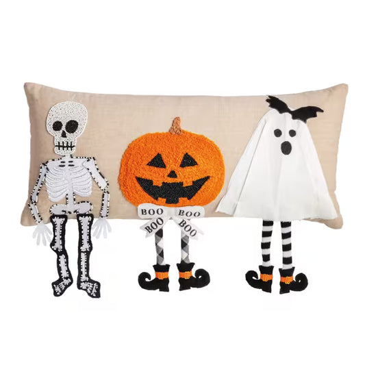 MUD PIE HALLOWEEN DANGLE LEG PILLOW
