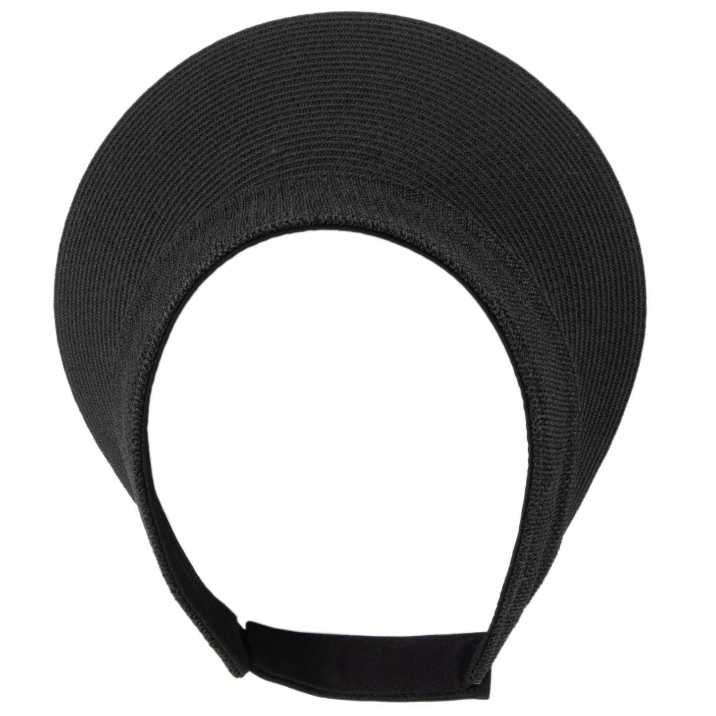 San Diego Hat Monte - Visor with Crochet Crown Panel-Black