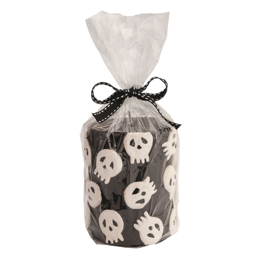 MUD PIE SKULL PILLAR CANDLE