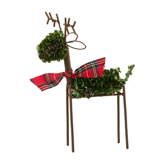 MUD PIE SMALL BOXWOOD REINDEER