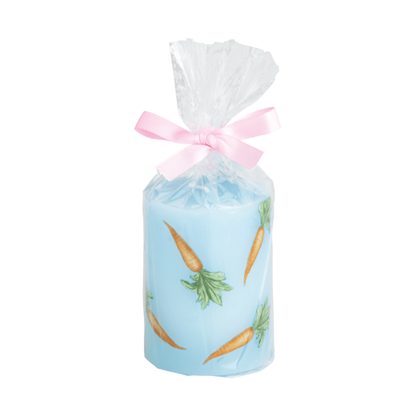 MUD PIE CARROTS EASTER PILLAR CANDLE