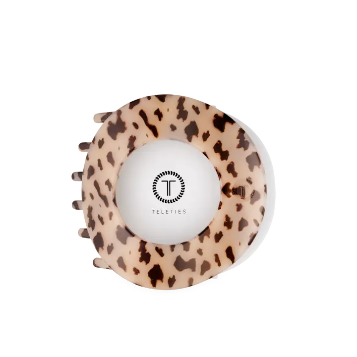 Teleties Blonde Tortoise | Large | Flat Circle Hair Clip