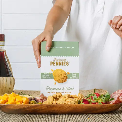 Piedmont Pennies Large Carton, Parmesan & Herb