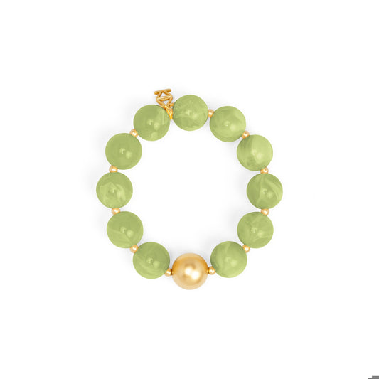ZENZII Glossy Resin Bracelet-Green