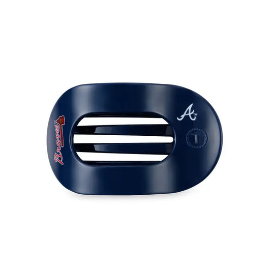 Teleties Flat Round Hair Clip | Medium | Atlanta Braves
