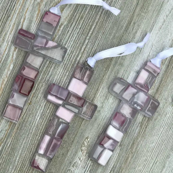 Nurse Thank You Gift USA Handmade Mosaic Glass Cross