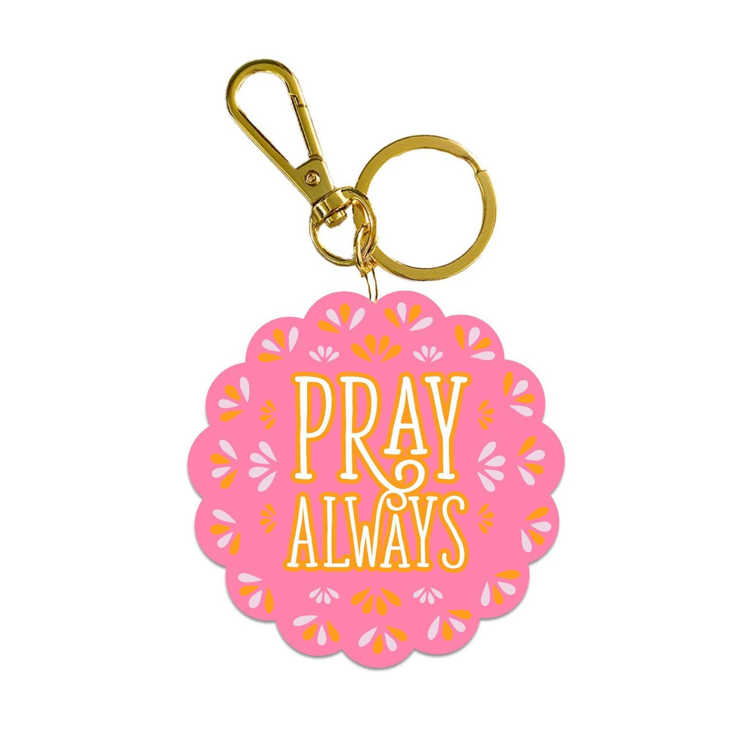 Mary Square  Acrylic Keychain Pray Always