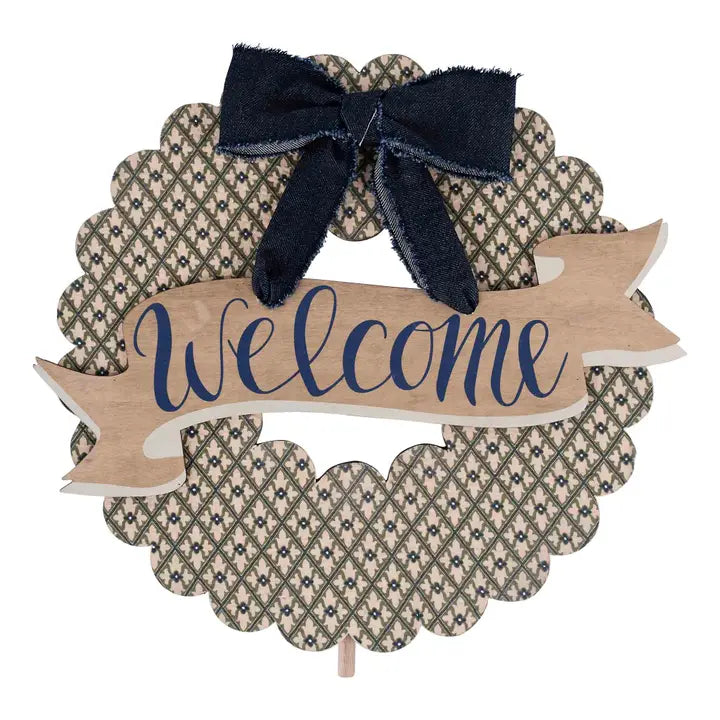 Glory Haus Welcome Bow Wreath Topper