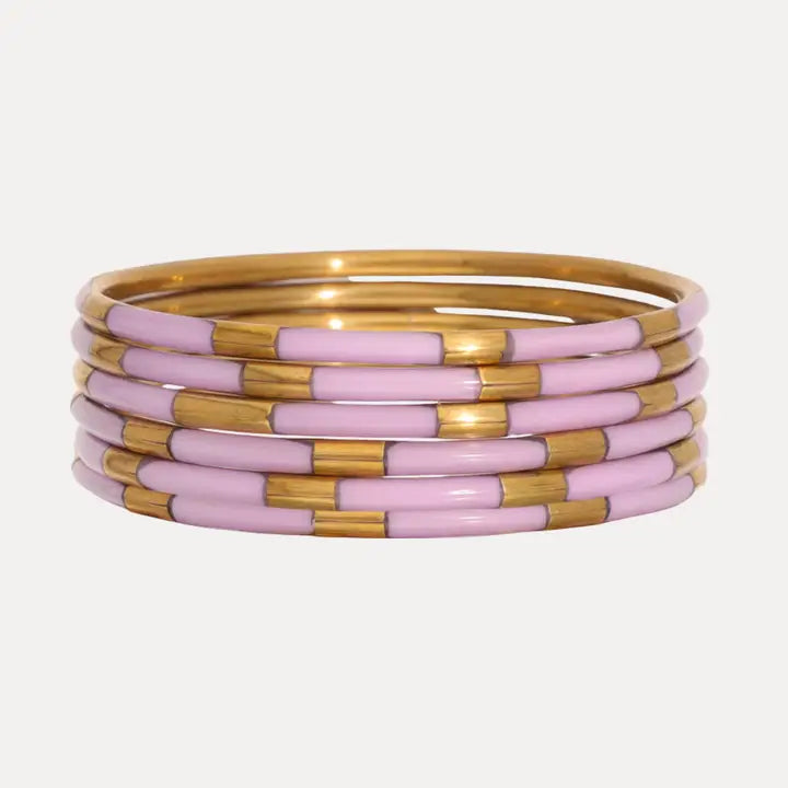 BuDhaGirl Lilac Veda Bangles - Set of 6