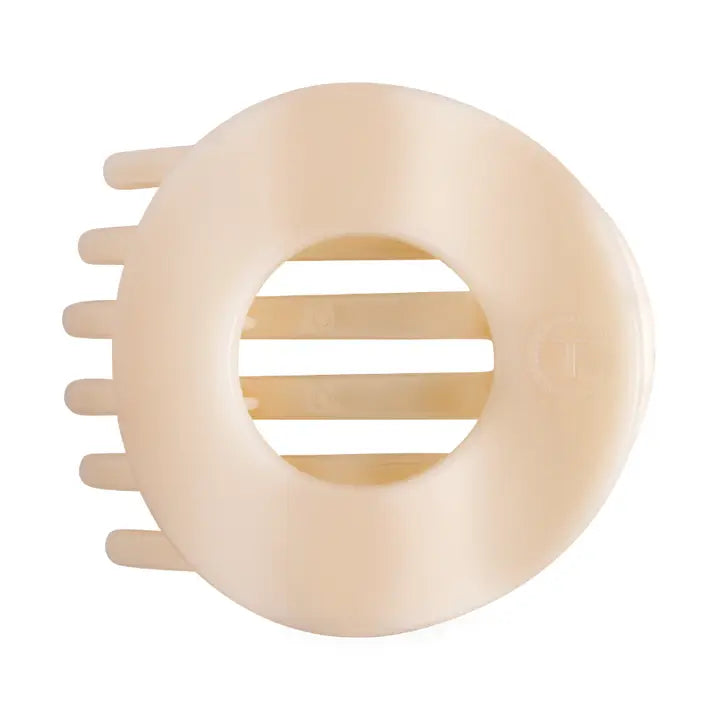 Teleties Almond Beige | Small | Flat Circle Hair Clip