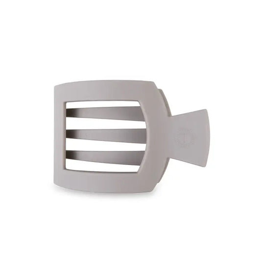 Teleties Square Flat Hair Clip | Med. | Silver Flames