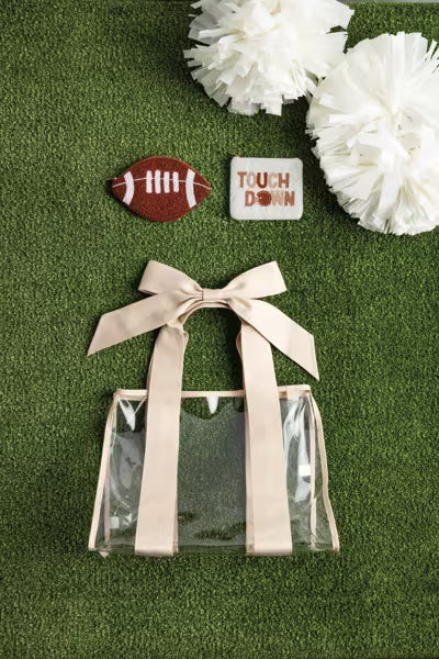 MUD PIE BOW CLEAR TOTE