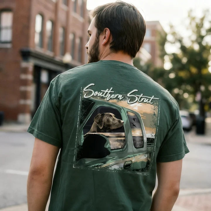 Southern Strut Brand  TRUCK WINDOW LAB T-SHIRT