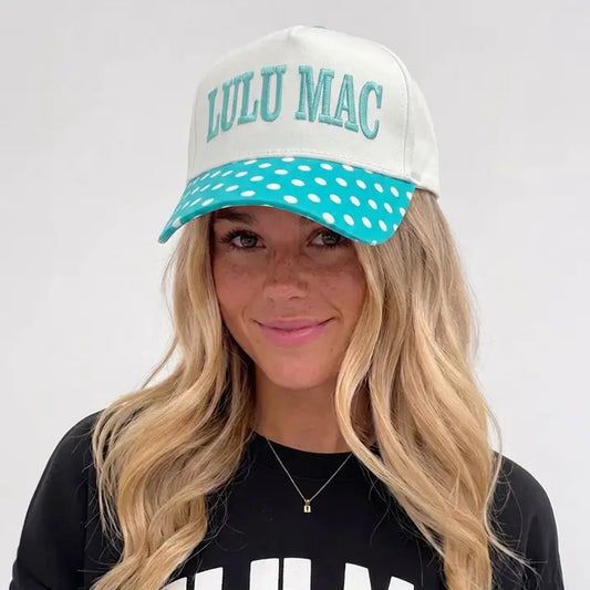 Lulu Mac- Mint/White Dot Cap