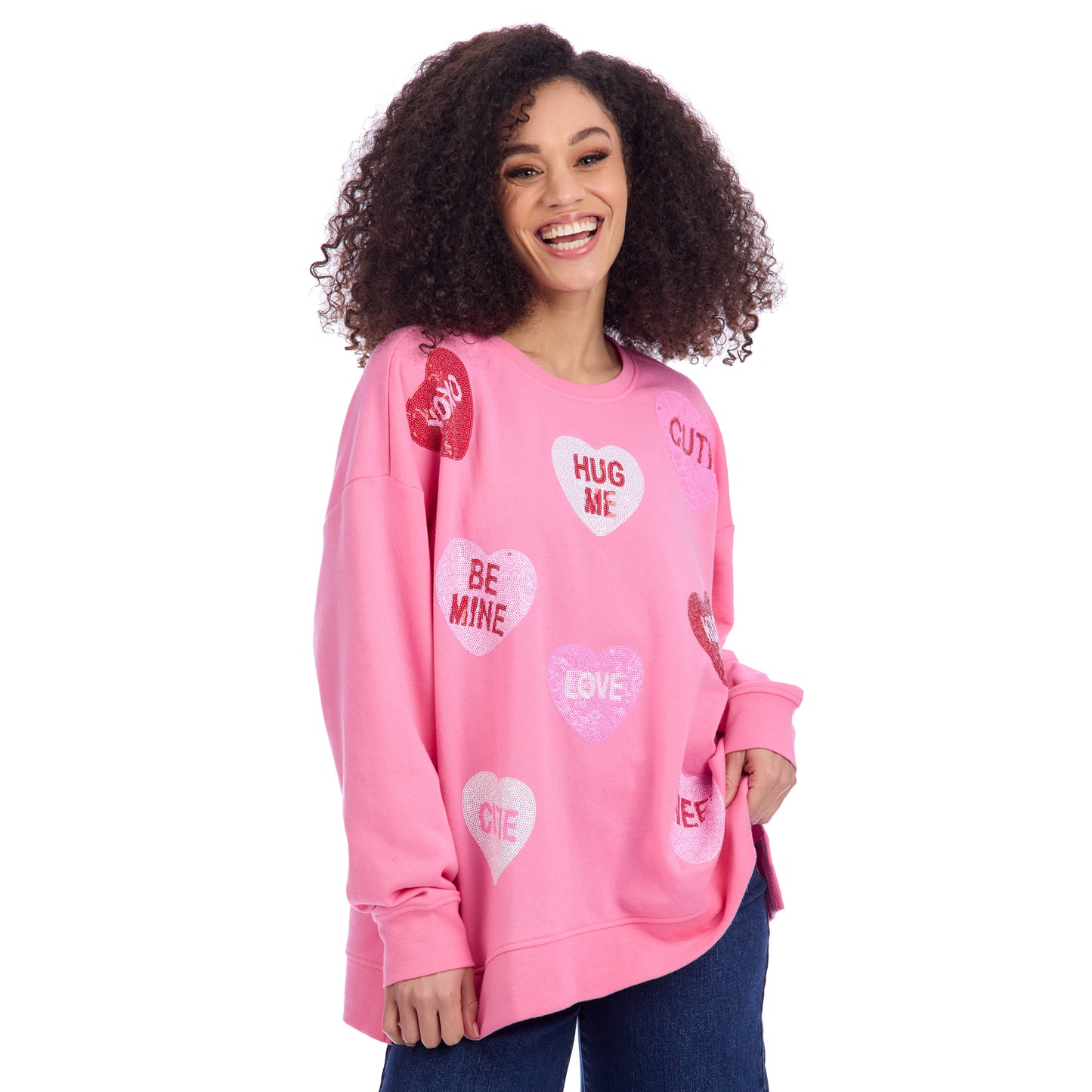MUD PIE VALENTINE SPARKLE SWEATSHIRT