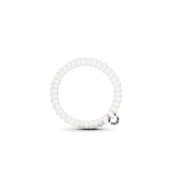 Teleties Spiral Hair Coils | Small | Coconut White Hair Ties