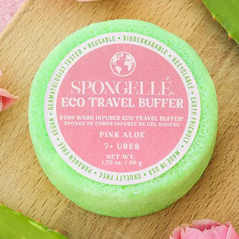 Spongelle Pink Aloe Eco Travel Buffer