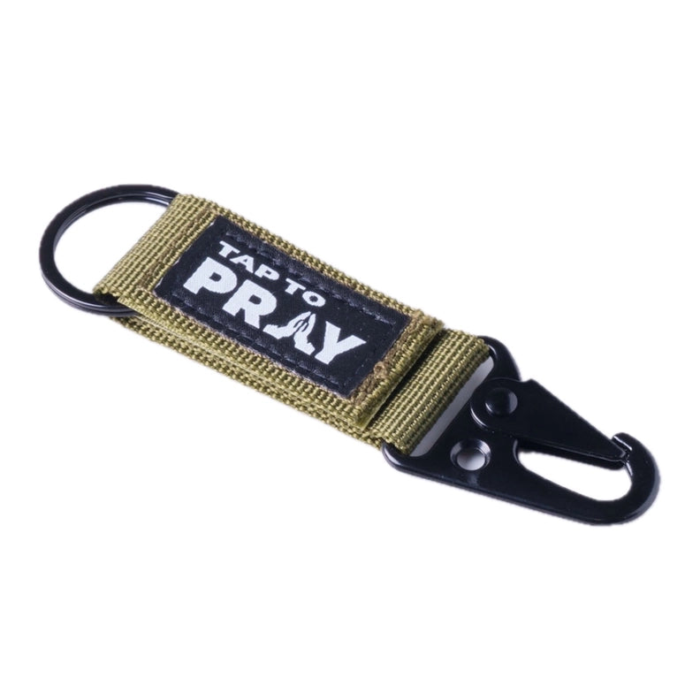 Tap To Pray® Tactical Carabiner Keychain-Tan