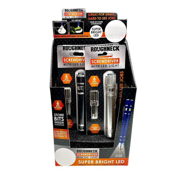 Screwdriver with Led Light Roughneck